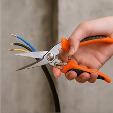 Yaylı Çok Amaçlı – Bahçe, Kablo ve Genel Kullanım Için Paslanmaz Çelik Kesme Makası 18 cm
