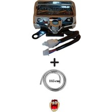 GMS Cg Nikel Kilometre Saati Çift Telli Benzin Göstergesiz Vites Göstergesi ANALOG+145 cm Tel Kılıfı