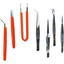7 Parça Antistatik Cımbız Seti – Elektronik, Bilgisayar, Telefon ve Tv Tamiri Için Profesyonel Cımbız Kiti, Uçlu Mini Set