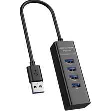 USB 3.0 Hub Çoğaltıcı 4'lü 5gbps Super Speed USB Çoklayıcı 30 cm Kablolu