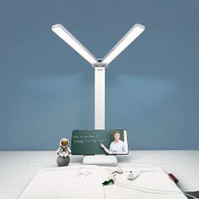 Ev Ofis Için Beyaz Masa Lambası, 3 Aydınlatma Modlu Taşınabilir Küçük Masa Lambası, Çocuklar Için Pille Çalışan Şarj Edilebilir Masa Lambası, Okuma, Çalışma, Yurt, Beyaz