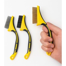 3'lü Mini Tel Fırça Seti – Paslanmaz Çelik, Pirinç (Bakır) ve Kıllı Temizlik Fırçaları | Ocak, Musluk, Lavabo, Mutfak Köşe ve Dar Alan Temizliği Için Ideal