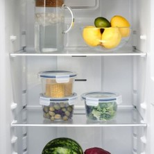 Plastik Saklama Kabı Seti, Şeffaf, 750 Ml, Yuvarlak, 3 Parça