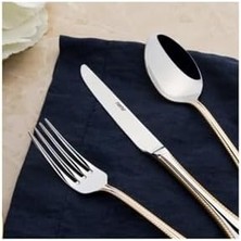 Fulya Altın Sade 12 Kişilik 60 Parça Çatal Kaşık Takımı