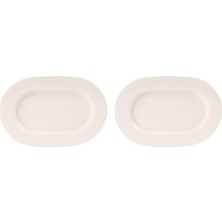 04ALM002927 Kayık Tabak, Porselen 2li Paket