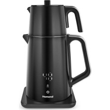 1798H Dokunmatik El Yakmaz Gövdeli Paslanmaz Çelik Konuşan Çay Makinesi Siyah