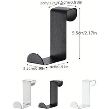 Banyo Siyah Askılık Kapı Arkası Bornoz Askılığı Mutfak Banyo Askılığı Havlu Askılığı Elbise Askılık 4 Lü