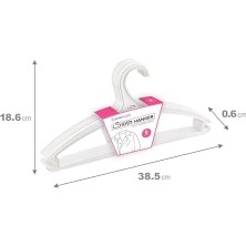 6 Lı Elbise Askısı - Beyaz, Çok Amaçlı Elbise Askısı