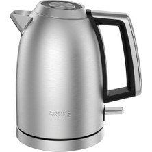 Su Isıtıcısı, Fırçalanmış Metal Yüzey, 1.7 L Kapasite, Açılır Kapak, Döküş Ucu, Sap Üzerinde Su Seviyesi Göstergesi, Otomatik Kapanma Özelliği