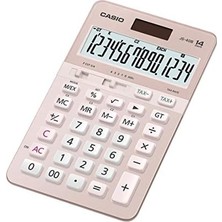 JS-40B-PK Pembe Profesyonel 14 Hane Masa Üstü Hesap Makinesi