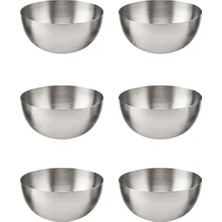 Paslanmaz Çelik Çerezlik Seti, 8.5 Cm, 6 Parça, Dekoratif Servis Kasesi 6 Adet 304 Kalite Paslanmaz Çelik Çerezlik Kuruyemişlik