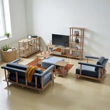 Eymense Pia Koltuk Takımı Oturma Odası Seti Konsollu Lacivert