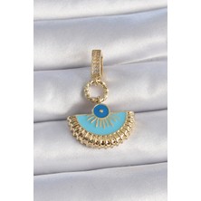 Pazarcan Pirinç Gold Renk Nazar Boncuklu Ajda Charm