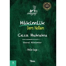 Imtiyaz Ceza Hukuku Genel Hükümler Hakimlik Ders Notları