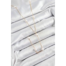 Pazarcan Pirinç Inci Figürlü Y Model Gold Renk Kadın Kolye