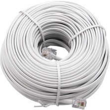 Hazır Telefon Hat Kablosu, Internet Kablosu, 6p/2c, 25 Metre,
