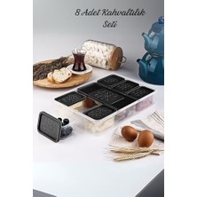 Life 8 Adet Siyah Kapaklı Kahvaltılık Seti Saklama Kabı MIT1162