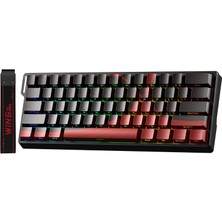 Aula WIN60 He Max Manyetik Klavye Trigger Wing Chun Switch 8000Hz Rgb Tkl Hot Swap Oyuncu Klavyesi Kırmızı