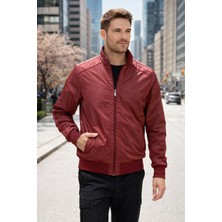 Erkek Feremuarlı Mevsimlik Ceket Tek Üst REU-9114 Bordo