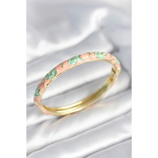 Pazarcan Yeşil Renk Detaylı Mineli Kelepçe