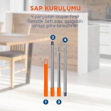 First Pratik Sıkmalı Paspas Seti Yüksek Emici Şerit Mop ve Kova