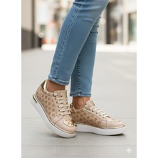 Lamiashoes Bayan Cilt Bağcıklı Spor Ayakkabı