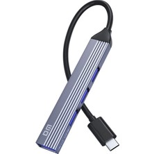 Dm CHB057 USB Type-C To 4 Portlu 3*usb 2.0 1*usb 3.0 Hub Çoklayıcı 15 cm