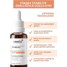Veela Vitamin C Brightening Serum – Leke Karşıtı ve Leke Görünümü Azaltıcı & Aydınlatıcı Cilt Serumu | Liposom Teknolojisi ile Yüksek Stabilite, Anti Aging Effect 30 ml