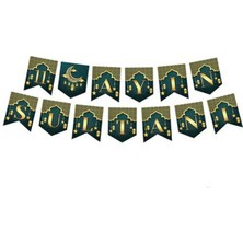 Azebu 11 Ayın Sultanı Yazılı Zikzak Banner Yazı 2 Metre Hoşgeldin Ramazan Bayramı Temalı Dini Süsü