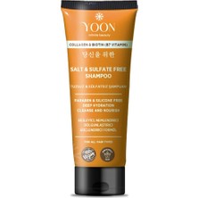 Yoon Sülfatsız ve Tuzsuz Şampuan, Kolajen Biotin B7 Içerikli Parabensiz, Güçlendiren Besleyici ve Nemlendirici Vegan Şampuan 250ML