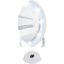 Wenko 3656441100 LED Kozmetik Aynası Style Beyaz – Ayaklı Ayna, Plastik, 17,5 x 28 x 12 Cm, Beyaz