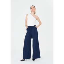 La Pante Bel Lastikli Bağcıklı Bol Paça Pantolon