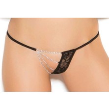 Çamaşır Kenti Secret  Fantezi Zincirli Dantelli String-Tanga BC1294