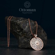 Design Ottoman Kuyumculuk Sedef Taşlı Gümüş Kadın Kolye