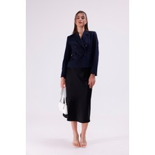 La Pante Gri Düğmeli Blazer Ceket