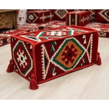 Ludia Geleneksel Kilim Desenli Dekoratif Kol Dayama Minderi Kılıfı (Iç Dolgusuz) (22 x 22 x 50 Cm)