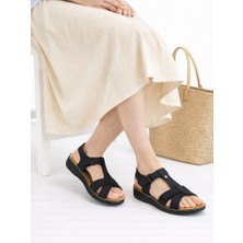 Wordex Avox 6403 Esnek Hafif Rahat Kadın Günlük Cırtlı Sandalet Terlik