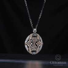 Design Ottoman Kuyumculuk Muhafız Koruma Dualı Gümüş Madalyon Kolye