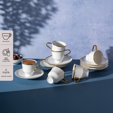 Emsan Mizu 6'lı Kahve Fincan Takımı Gold 90 ml