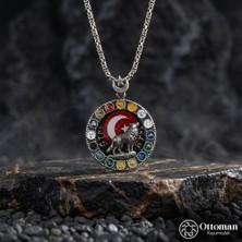 Design Ottoman Kuyumculuk Bozkurt Gümüş Erkek Madalyon Kolye