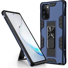 Galaxy 20 Lacivert Alp Standlı Silikon Kılıf Orijinal Esnek Ince Geliştirilmiş Dayanıklı Darbe Karşıtı Koruyucu Yeni Nesil Tasarım
