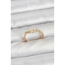 Ayder Timya Kelebek Model Gold Renk Pirinç Kadın Yüzük (Timya/1395) 196232