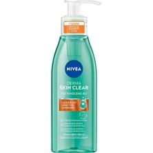 Nıvea Derma Skin Clear Sivilce Karşıtı Yüz Temizleme Jeli 150ML, Gözenek Arındırıcı,gözenek Görünümünü,siyah Noktaları Azaltır,salisilik Asit,niasinamid,deniz Tuzu,yağlı ve Karma Cilt