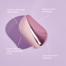 Tangle Teezer | Kompakt Şekillendirici Dolaşık Açıcı Saç Fırçası | Koruyucu Kapak ve Iki Katmanlı Diş Tasarımı ile Seyahat Dostu | Islak, Kuru ve Flyaway Saçlar Için Mükemmel | Dondurma Girdabı