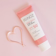 Sinoz Pink Touch 50 ml Cilt Aydınlatıcı Yüz Güneş Kremi SPF50+ Tüm Ciltler İçin Yağsız ve Hafif