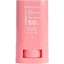 Bade Natural 50 Spf Ton Eşitleyici ve Cilt Aydınlatıcı Pembe Yüksek Korumalı Güneş Stick 16 G