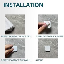 Kedi Kumu Kepçesi, 6'lı Paket Kendinden Yapışkanlı Silikon Koruyucu, Duvar ve Kapı Koruma Pedi, Anti-Çarpma Emniyeti, Ev, Ofis ve Okullar Için Sessiz Kapı Durdurucu