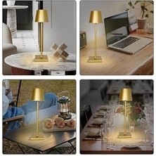 Taşınabilir Şarjlı Masa Lambası Dimmerli Dekoratif Istanbul Dokunmatik Sunum Lambası