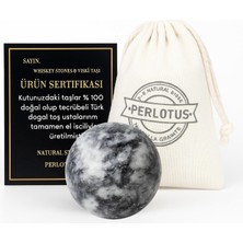 Neptün Yuvarlak Granit Mermer Viski Taşı 1 Adet Kesesinde Hediye Paketinde