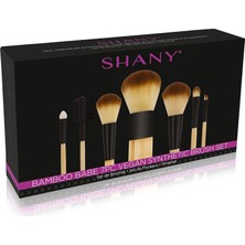 Shany Bambu Makyaj Fırça Seti - Premium Sentetik Saç ve Pamuk Kılıfı ile Vegan Fırçalar - 7 Adet